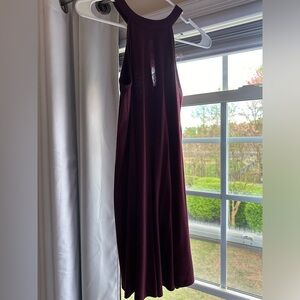 Maroon, halter top mini dress